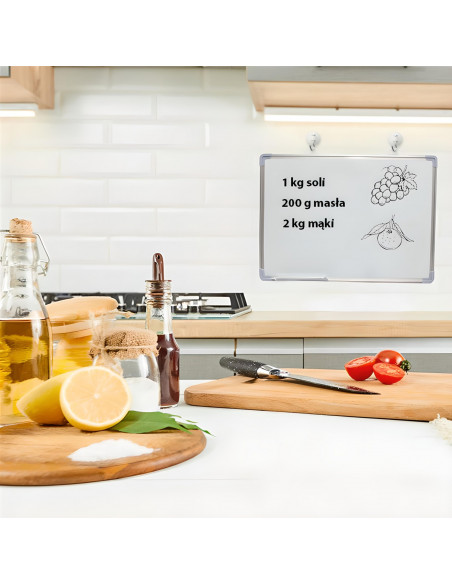 
Magnetinė sausai valoma lenta su priedais, balta, 60 x 45 cm - rinkinys
