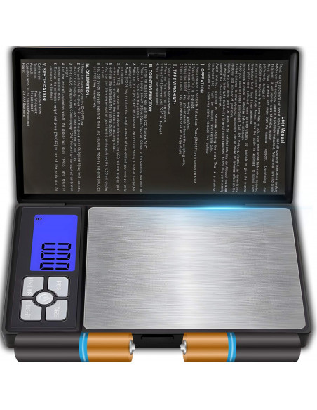 
Precizinės juvelyrinės svarstyklės, maitinamos baterijomis, užrakinamos, 0,01–500 g / 0,01 g
