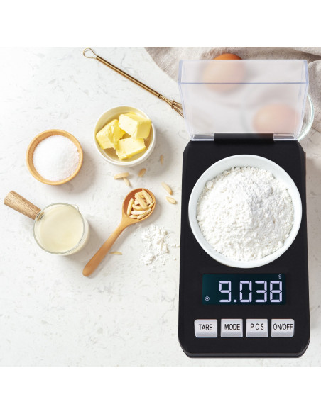 
Nešiojamos elektroninės papuošalų svarstyklės, maitinamos baterijomis, 0,001–20 g / 0,001 g
