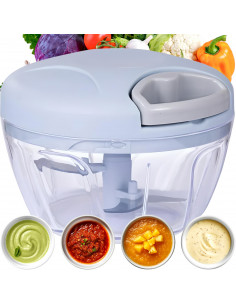 
Daržovių ir svogūnų pjaustyklė, virtuvinis smulkintuvas, 500 ml
