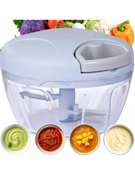 
Daržovių ir svogūnų pjaustyklė, virtuvinis smulkintuvas, 500 ml
