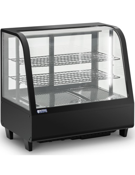 3 lygių įstiklinta šaldytuvo vitrina 100 l - juoda