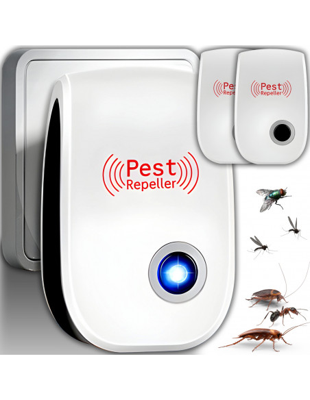 
Ultragarsinis graužikų, pelių ir vabzdžių atbaidiklis - 3 vnt.
