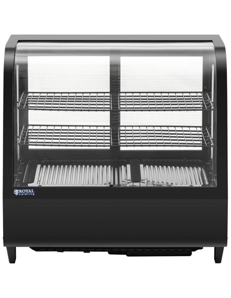 3 lygių įstiklinta šaldytuvo vitrina 100 l - juoda