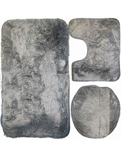 
Neslystančių vonios kilimėlių rinkinys, pilkas - 3 vnt.
