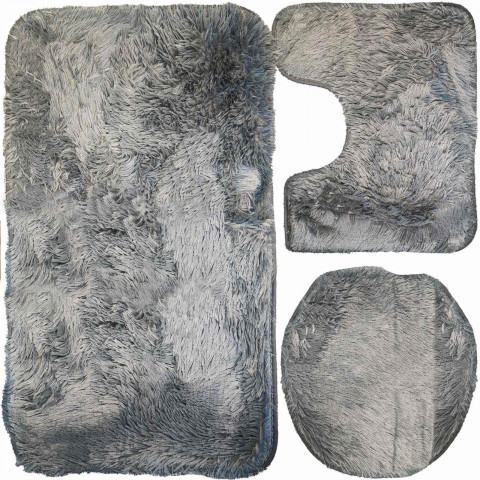 
Neslystančių vonios kilimėlių rinkinys, pilkas - 3 vnt.
