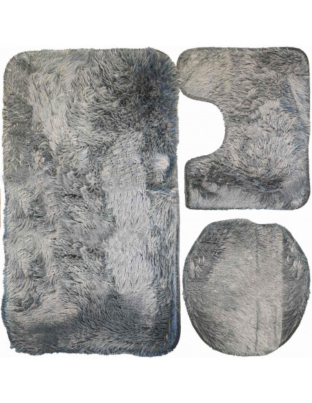 
Neslystančių vonios kilimėlių rinkinys, pilkas - 3 vnt.
