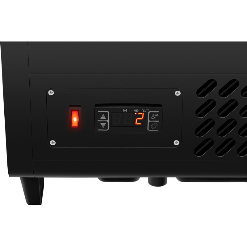 3 lygių įstiklinta šaldytuvo vitrina 100 l - juoda