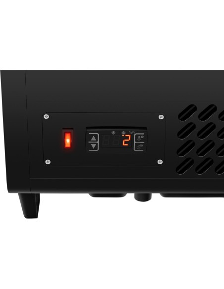 3 lygių įstiklinta šaldytuvo vitrina 100 l - juoda