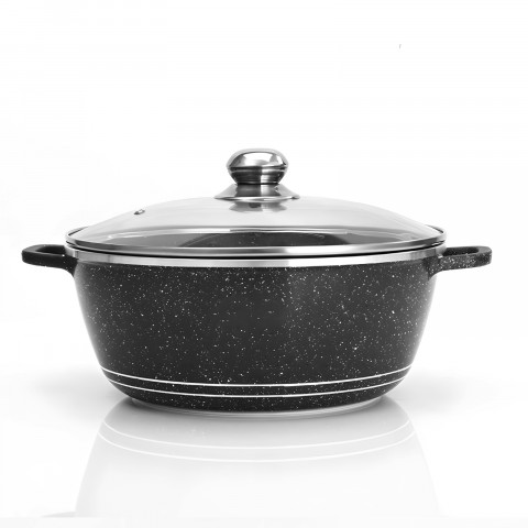 
Puodų, keptuvės su keramine danga ir dangčių rinkinys - 12 vnt.
