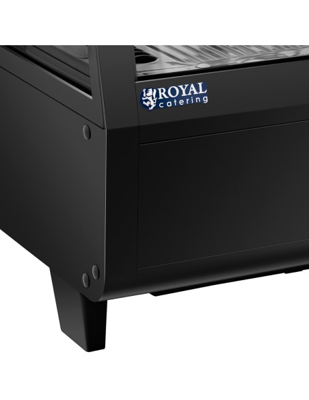 3 lygių įstiklinta šaldytuvo vitrina 100 l - juoda