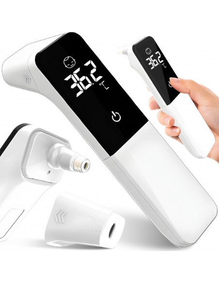 
Bekontaktis infraraudonųjų spindulių ausies kaktos termometras LCD
