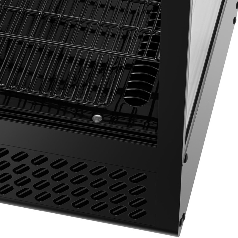 3 lygių įstiklinta šaldytuvo vitrina 100 l - juoda