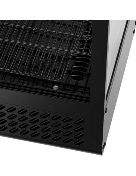 3 lygių įstiklinta šaldytuvo vitrina 100 l - juoda