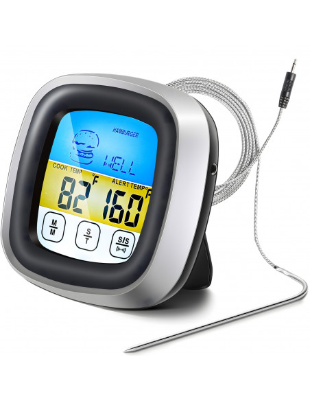 
Virtuvės termometras mėsai orkaitėje, grilyje, rūkykloje su zondu 250 C
