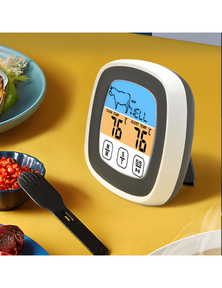 
Virtuvės termometras mėsai orkaitėje, grilyje, rūkykloje su zondu 250 C
