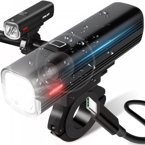 
Įkraunamas dviračio žibintas vairui 4800 mAh 1000lm
