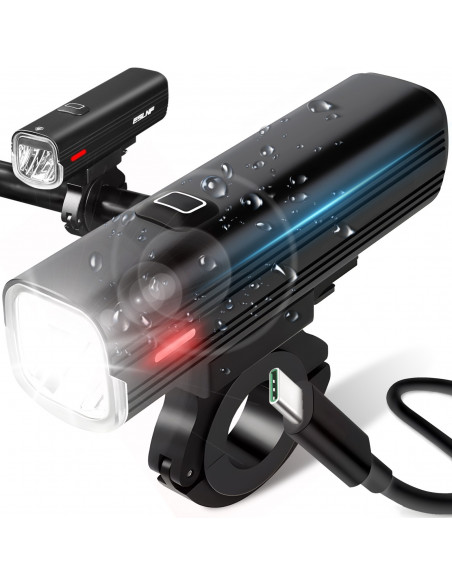 
Įkraunamas dviračio žibintas vairui 4800 mAh 1000lm
