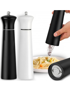 
Medinių druskos ir pipirų prieskonių malūnėlių rinkinys, 22 cm - 2 vnt.
