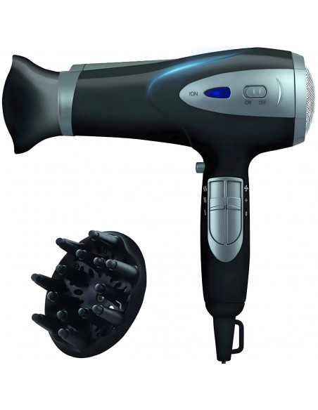 
Plaukų džiovintuvas su jonizacija, šaltu oru ir priedais 5 viename, 2000 W
