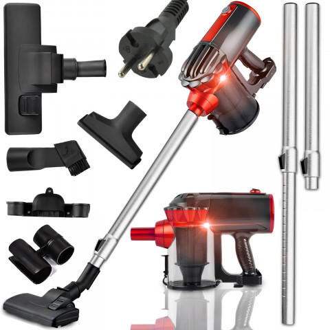 
Vertikalus dulkių siurblys be maišelio su 5 antgaliais, 1,5 l, 650 W
