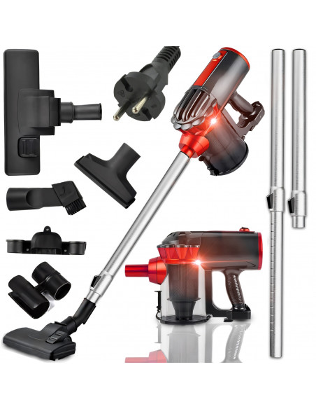 
Vertikalus dulkių siurblys be maišelio su 5 antgaliais, 1,5 l, 650 W
