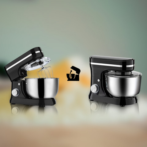 
Planetarinis maišytuvas 3 viename, kabliukas, plaktuvas, maišyklė, 6 lygiai, dubuo 6 l, 3200 W
