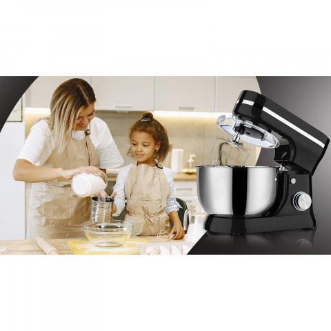 
Planetarinis maišytuvas 3 viename, kabliukas, plaktuvas, maišyklė, 6 lygiai, dubuo 6 l, 3200 W
