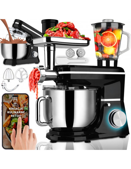 
Planetarinis maisto smulkintuvas su mėsmale 5 viename 6 l 3200 W
