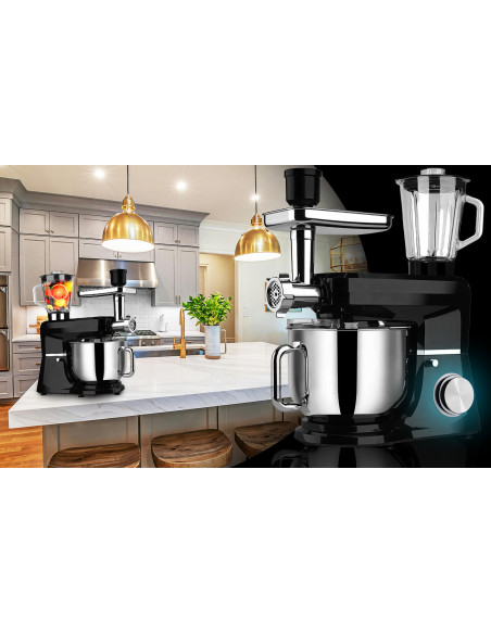 
Planetarinis maisto smulkintuvas su mėsmale 5 viename 6 l 3200 W
