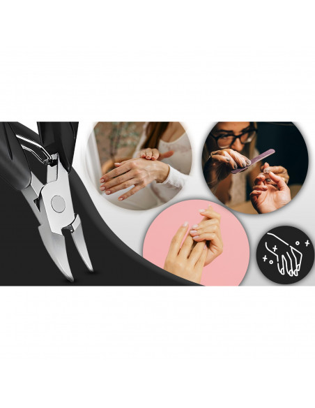 
Manikiūro ir pedikiūro nagų priežiūros įrankių rinkinys, nagų dildė, žnyplės – 8 dalių rinkinys.
