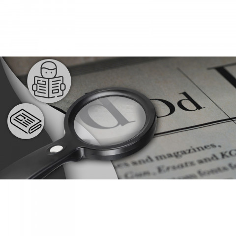 
Apšviestas skaitymo didintuvas, 10 kartų didinimas, 18 šviesos diodų, 85 mm
