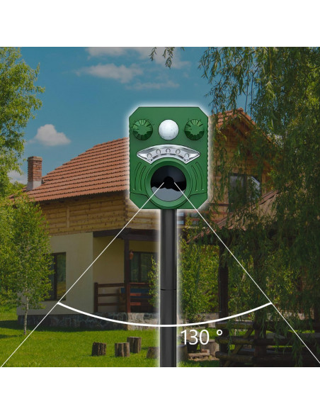 
Ultragarsinis saulės šviesos gyvūnų atbaidiklis graužikams, kiaunės, pelėms
