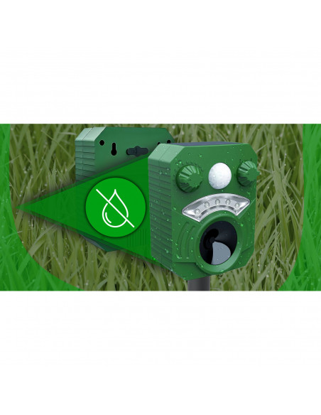 
Ultragarsinis saulės šviesos gyvūnų atbaidiklis graužikams, kiaunės, pelėms
