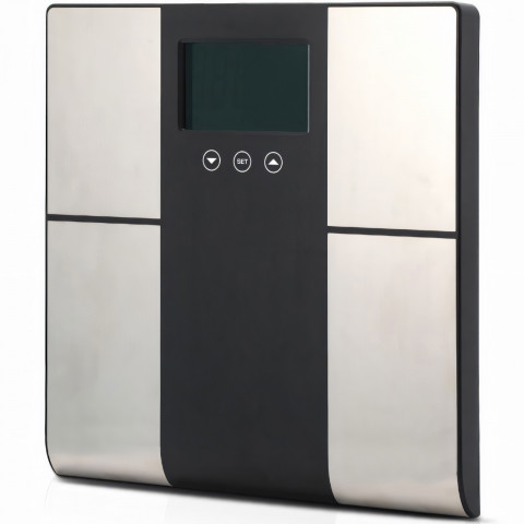 
Analitinės vonios svarstyklės su riebalų, vandens, raumenų, KMI, kcal ir LCD ekranu, iki 225 kg matavimo funkcija
