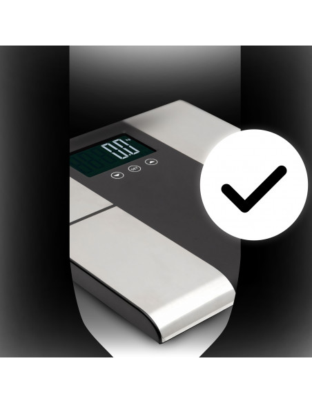 
Analitinės vonios svarstyklės su riebalų, vandens, raumenų, KMI, kcal ir LCD ekranu, iki 225 kg matavimo funkcija
