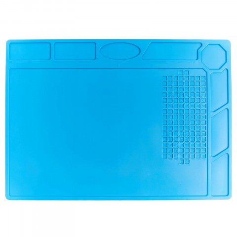 
Antistatinis silikoninis stalo kilimėlis litavimui su organizatoriumi 320 x 230 mm
