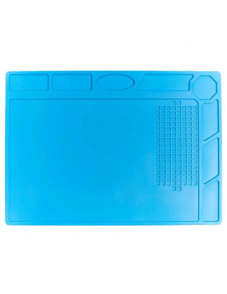 
Antistatinis silikoninis stalo kilimėlis litavimui su organizatoriumi 320 x 230 mm
