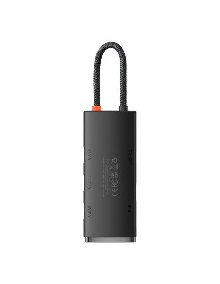 Lite serijos HUB adapteris USB-C HDMI 4x USB 3.0 20cm juodas Lite serijos HUB adapteris USB-C HDMI 4x USB 3.0 20cm juodas