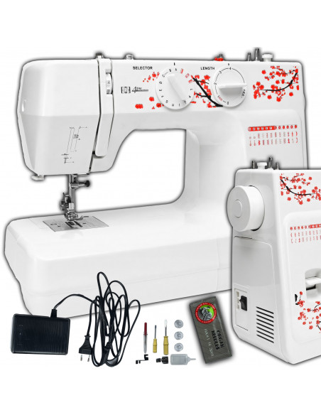 
Namų siuvimo mašina 48 dygsnių modeliai su priedais - rinkinys
