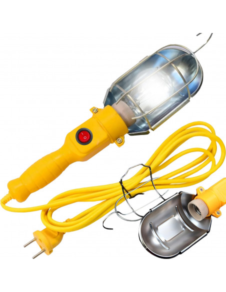 
Dirbtuvių kanalo šviestuvas su E27 sriegiu ir 10 m laidu
