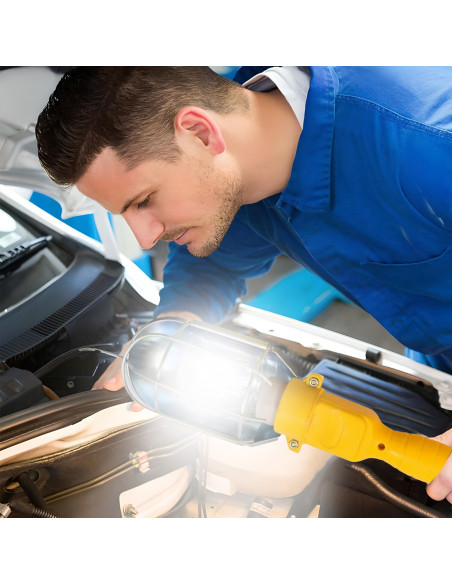 
Dirbtuvių kanalo šviestuvas su E27 sriegiu ir 10 m laidu
