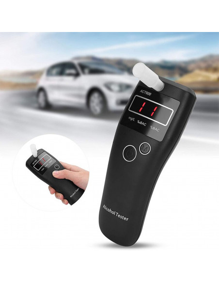 
Puslaidininkinis elektroninis LCD alkotesteris su 10 kandiklių
