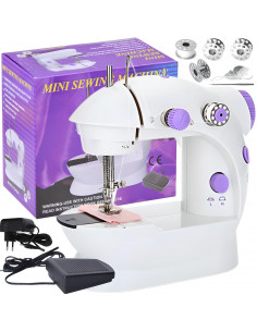 
Mini siuvimo mašina vaikams su 2 greičiais ir LED apšvietimu - rinkinys
