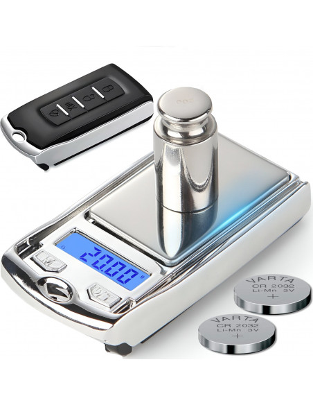 
Mini tikslios juvelyrinės svarstyklės KEY LCD 100 g / 0,01 g
