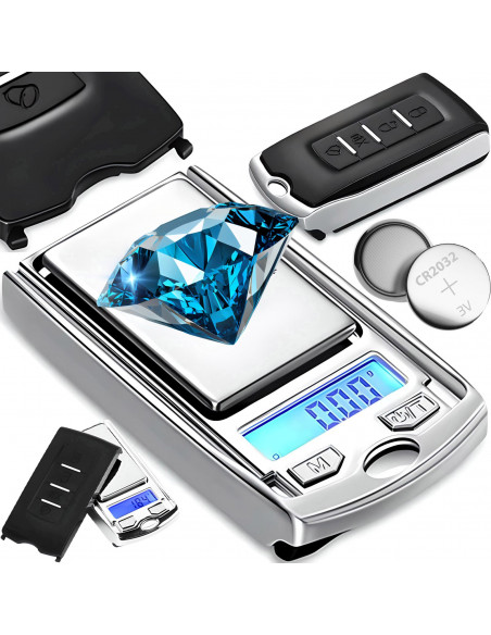 
Mini tikslios juvelyrinės svarstyklės KEY LCD 100 g / 0,01 g
