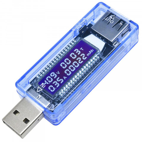 
USB įtampos, srovės ir laiko talpos testeris LCD 4-20 V 0-3 A
