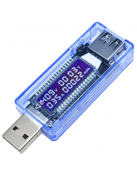 
USB įtampos, srovės ir laiko talpos testeris LCD 4-20 V 0-3 A
