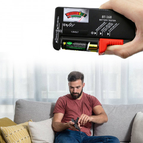 
Analoginis akumuliatoriaus matuoklio testeris R6 / R3 / R14 / R20 / CR / R9
