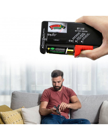 
Analoginis akumuliatoriaus matuoklio testeris R6 / R3 / R14 / R20 / CR / R9
